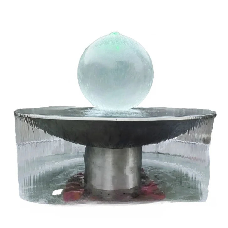 BringFine Garden Decoration with Acrylic Sphere Stainless Steel Fountain