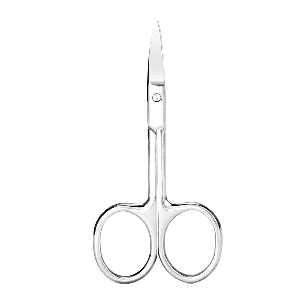 Fast Shipment Portable High Quality 3.5mm Thickness Eyebrow Beauty Curved Cuticle Manicure Nail Scissors