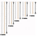 Jewelry Findings Tail Chains Wholesale Custom Diy Findings Stainless Steel Jewelry Extender Chain with Clasps