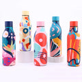 Geometric Design Cola Thermos Sports Outdoor Stainless Steel Sports Water Bottle