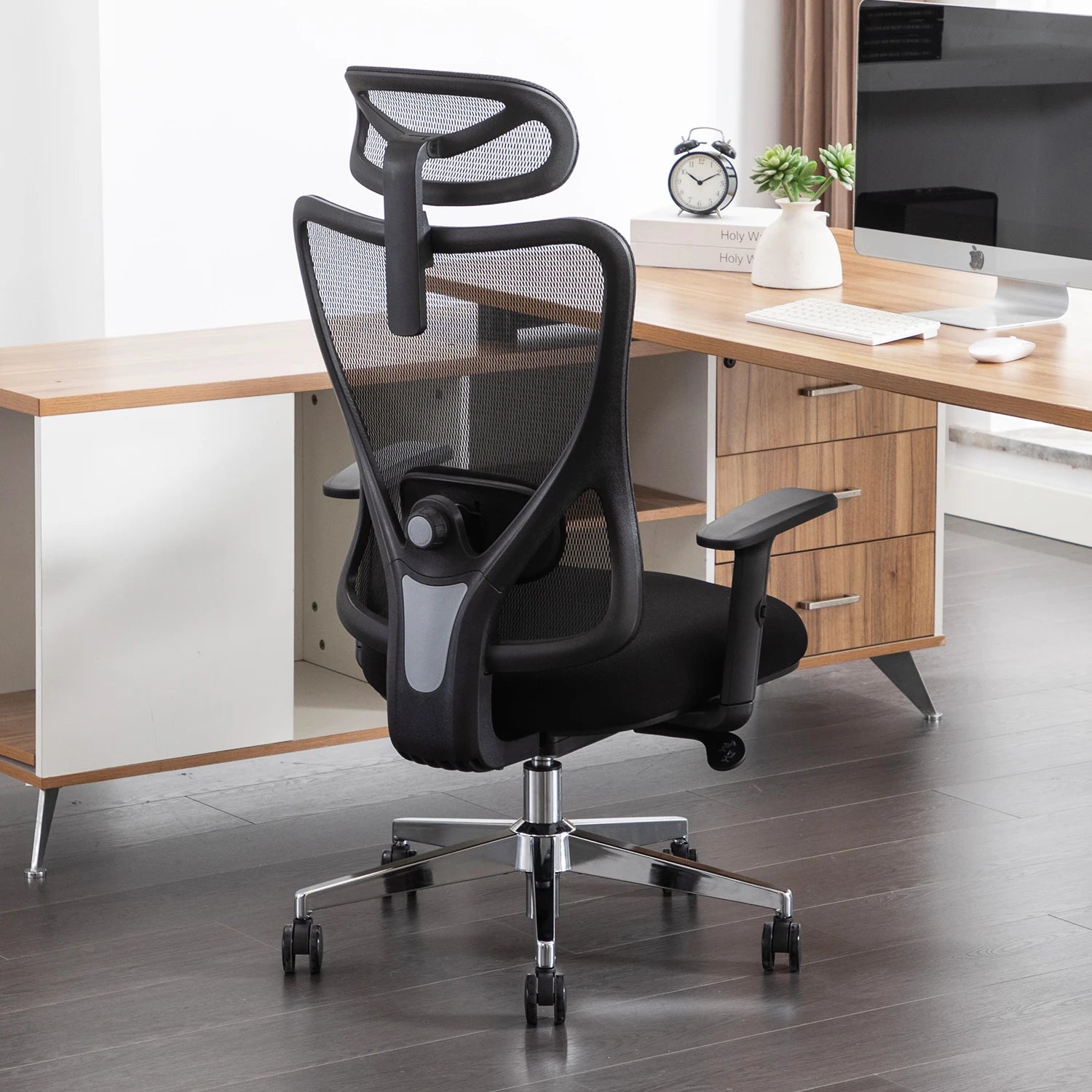 EnjoySeating High Back Ergonomic Office Chair with Adjustable Headrest 2D Lumbar Support Modern Design Style-for Big Tall People