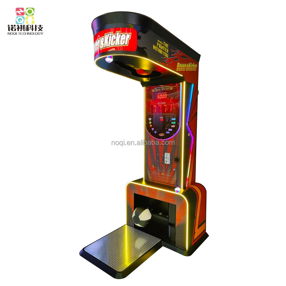 Electronic Arcade Boxer and Kicker Game Machine Auto Kicking and Boxing Sport Game