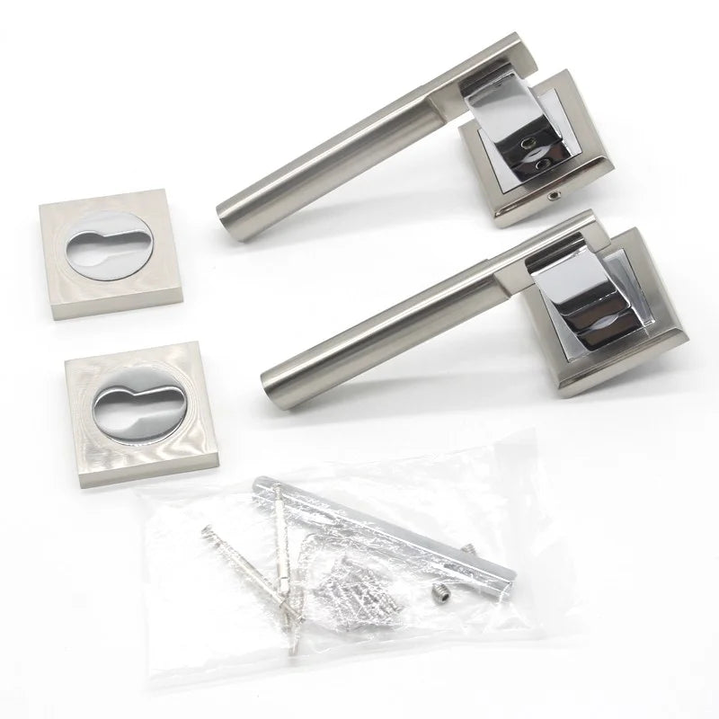 Modern design european model interior wooden door aluminum split door handle