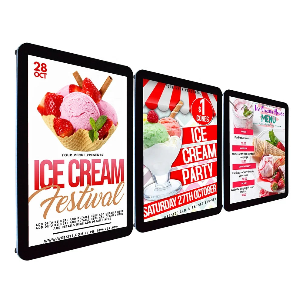 Litsign LS W1 High Brightness 10000 Lumens LED Sign with Acrylic Frame Dustproof Wall Mount for Indoor Advertising & Menu Board