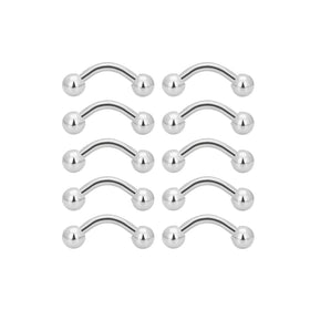 ASTM F136 G23 Titanium Banana Eyebrow Stud with Ball Body Piercing Jewelry