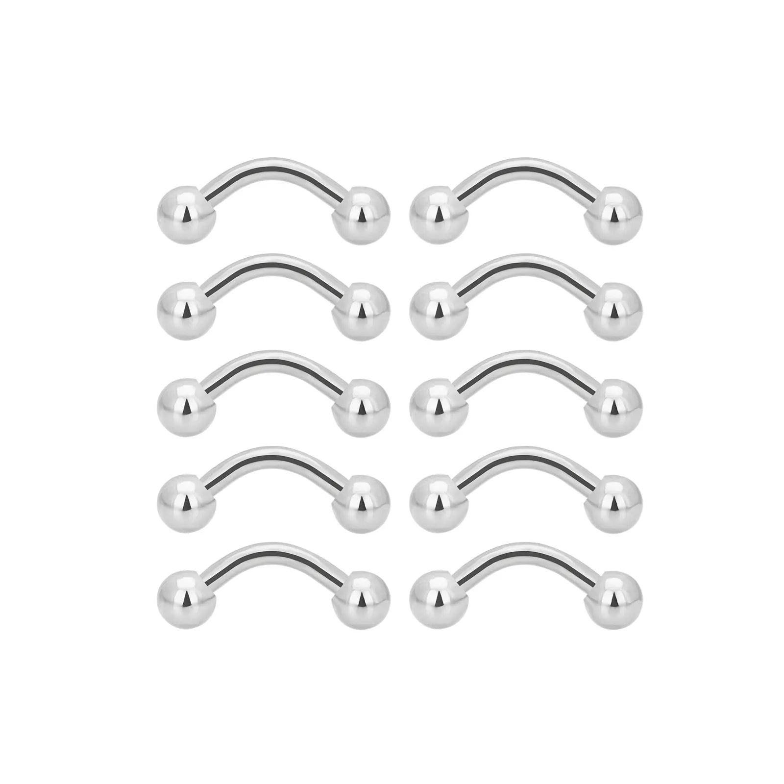 ASTM F136 G23 Titanium Banana Eyebrow Stud with Ball Body Piercing Jewelry