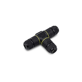 Gledopto Two Core IP68 Connector Waterproof T Shaped Rubber Material DC 12-24V 2-Year Warranty Smart Lighting Control Solutions