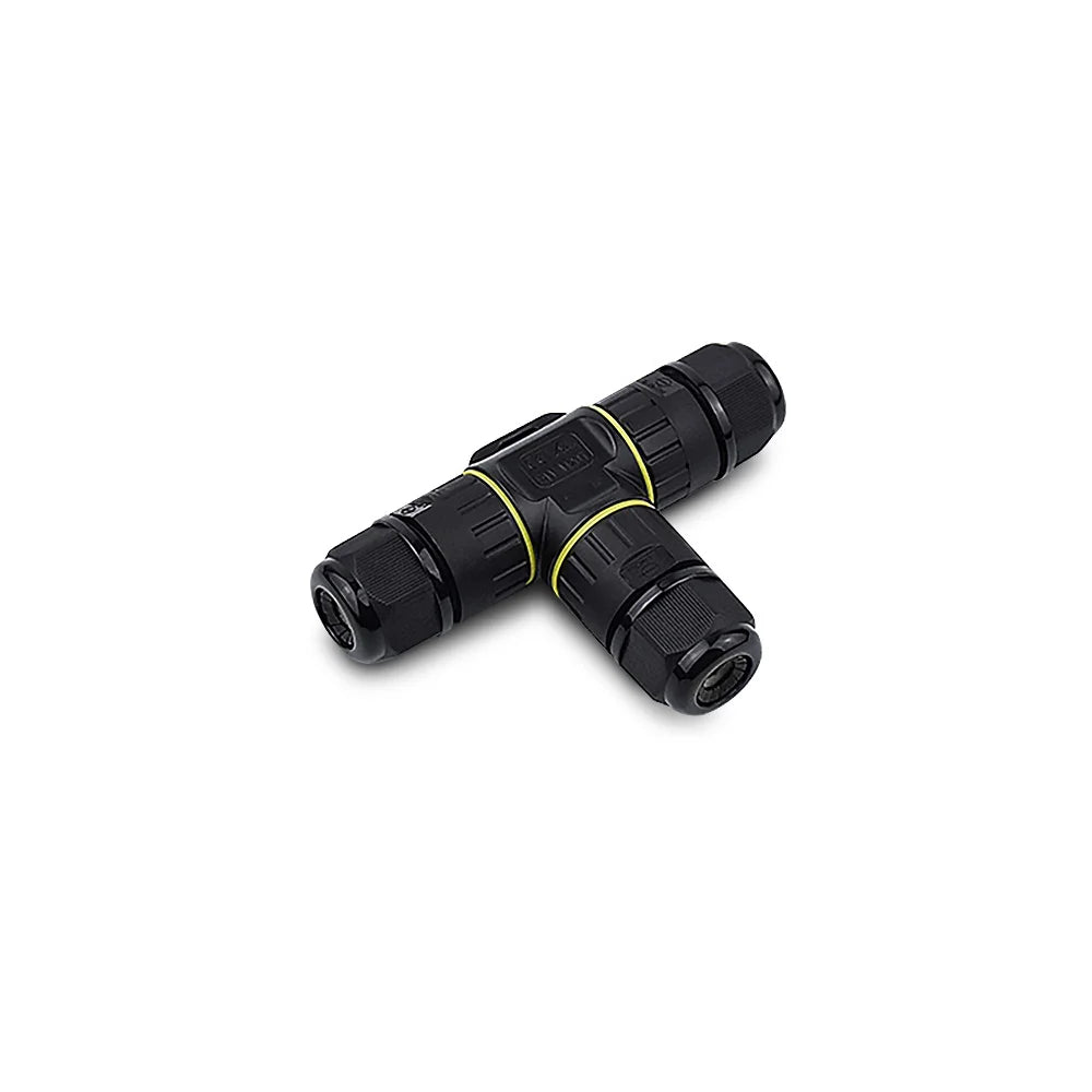Gledopto Two Core IP68 Connector Waterproof T Shaped Rubber Material DC 12-24V 2-Year Warranty Smart Lighting Control Solutions