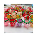 New Colorful 100Pcs Strawberry Coffee Cup Mugs Charms Pendants Mini Drink Cup Kawaii Cabochons for Jewelry Making Supplier