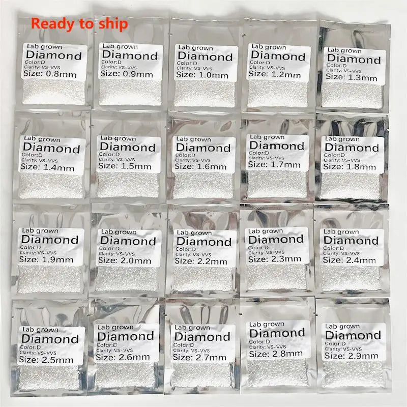 Starsgem 0.8mm-3mm Melee Loose Created Diamante DE VVS-VS Round Made Diamant Lab Grown Diamond