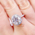 Oval Cut Classic Design 3.15CT Infinity Band Oval Cut Moissanite Diamond Ring for Wedding