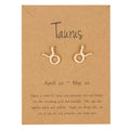 1 Pair/set Fashion Jewelry Gold Plated 12 Constellatory Birthday Gift Women Horoscope Zodiac Sign Stud Earrings