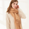Wholesale Warm Soft Pashmina Scarves Shawl Plain Cashmere Like Winter Tassel Solid Scarf for Women