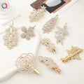 QIYUE Rhinestone Hairpin Metal Hairpin Advanced Sense Duckbill Clip Diamond Side Bangs Clip Hair Accessories Hair Accessories
