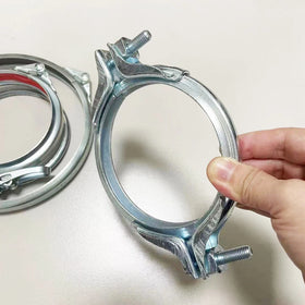 Heavy Duty Bolted Clamp Rings 200 mm Industrial Pipe Clamp Customized Duct Clamp Steel Pipe Connection Pull Ring