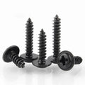 1000pcs/bag Carbon Steel M1.4 M1.5 M1.7 M2 M2.3 M2.5 M2.6 M3 M3.5 M4 M5 Self Tapping Screws Black Wood Screws