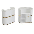 Kisen White Top and Gold Grey pink Blue Green Reception Desk Vintage Front Counter Table for Beauty Spa Salon