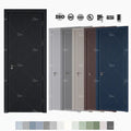 China Top Manufacturer Yohome European Style Wood Bedroom Doors Hotel House Black Interior Doors for Houses MegaBDM