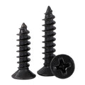 Galvanized Black DIN Standard Inch Philip Cross Recessed Flat Countersunk Head Self Tapping Wood Screws