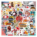 2024 Newly 60PCS USA Football Party Decorative SuperBowl Sunday Sticker