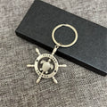 Fashion Metal Silver Cute Keyring Tortoise Sea Sailboat Pirate Ship Ships Wheel Keyring