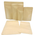 Stand up Pouches Dry Food Packaging Brown Kraft Paper Bags Without Window