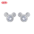 Bear 925 Sterling Silver Classic Vintage Fashion Stud Earrings Wholesale Bulk for Women