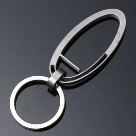Personalized Simple Titanium Alloy Keychain Custom Fashionable Key Chain