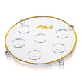 Judaica Passover Pesach Gift 4 Clear Pegs Classic Gold Mirrored Style Acrylic Lucite Seder Plate