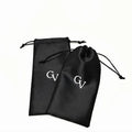 Custom Printed Small Silk Drawstring Bags Multiple Color Options Satin Pouch for Hair Packaging Dust Bag