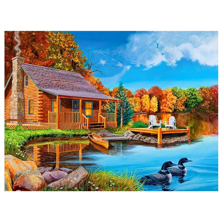Ever Moment Diamond Painting Embroidery Scenic Nature Landscapes Full Square Resin Drill Wall Decoration Diamond Display 4Y566