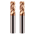 JR107 CNC Milling Cutter HRC60 4 Flutes Coating Tungsten Carbide Corner Radius End Mill for Steel
