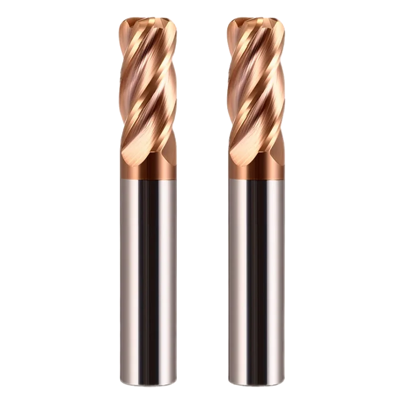 JR107 CNC Milling Cutter HRC60 4 Flutes Coating Tungsten Carbide Corner Radius End Mill for Steel