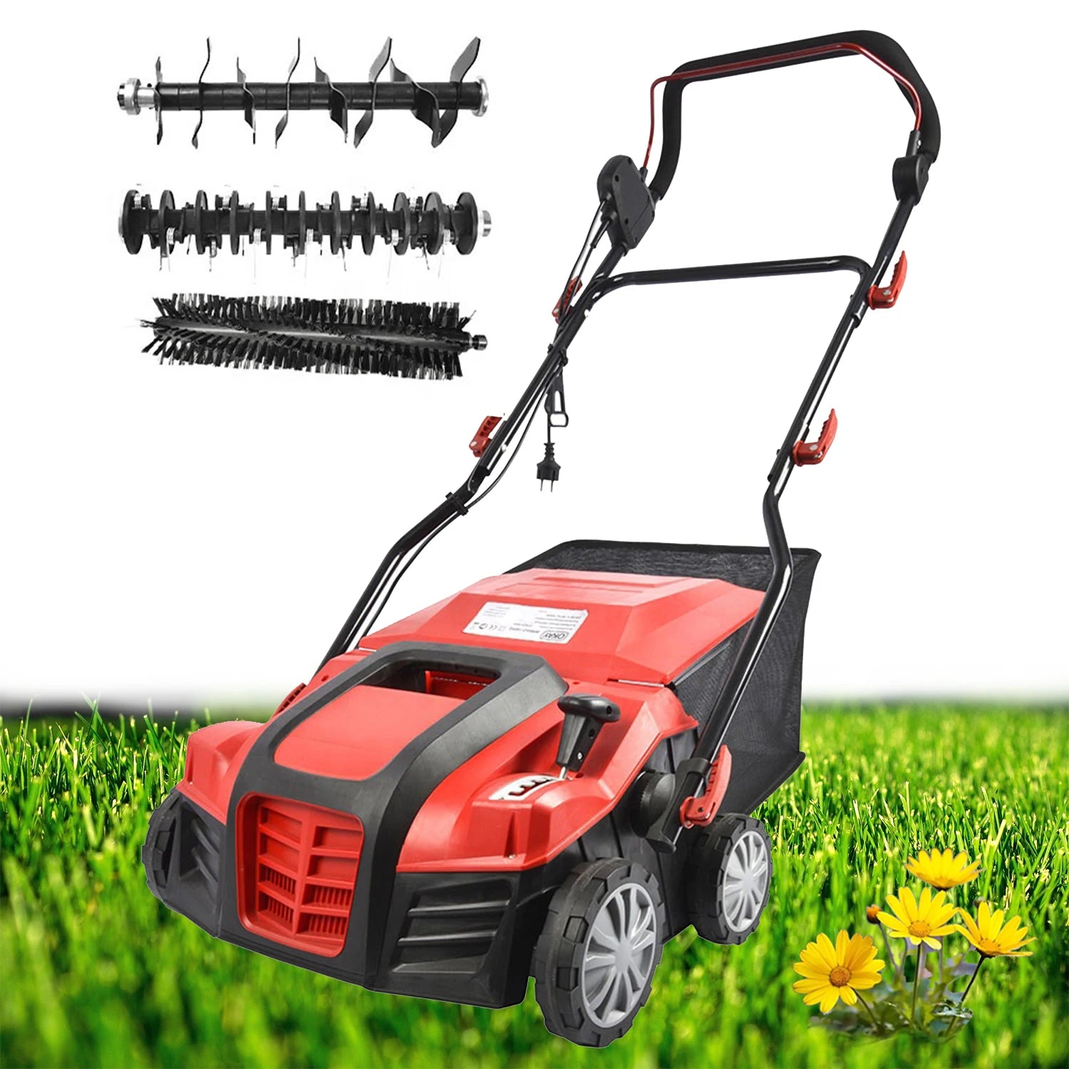 VERTAK Professional Scarifier Machine Electrical Garden Lawn Scarifier and Rake