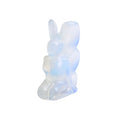 HZ Natural Crystal Quartz Stone Crafts Healing Gemstone Opalite Butterfly Fairy Statue For Angel Stone Decor