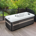 Sunrans Freestanding Outdoor Ice Bath Tub Ergonomic Design Body Relaxing Cold Plunge with Chiller and Filter