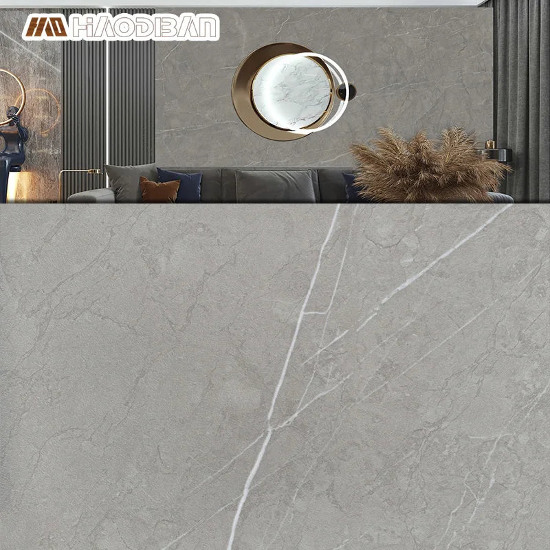 Modern Luxury Marble Alternative for Walls Light Bamboo Charcoal Wood Veneer Wall Panel UV Marble Sheet