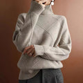 Spot Women's Autumn/Winter New Korean Diamond Sweater Solid Color Pullover Loose Lazy Knit Underlay