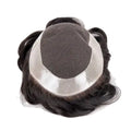 Factory Price 100% Indian Remy Hair Toupee for Men Lace Base with Poly Around Replacement System in Stock