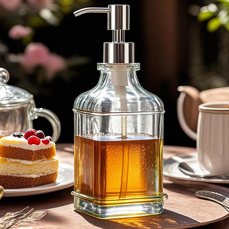 Coffee Syrup Dispenser  Glass Syrup Bottle Coffee Syrup Bottle Dispenser for Coffee Bars Home Decoration Yes Studio Mug