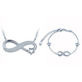 Star Infinity 925 Sterling Silver Jewelry Sets Bracelets Necklaces Zircon Stones for Wedding Engagement Gift Christmas Special