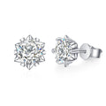 2023 Jewelry Snowflake Moissanite Stud Earring 925 Sterling Silver Moissanite Diamond Earring Women Jewelry