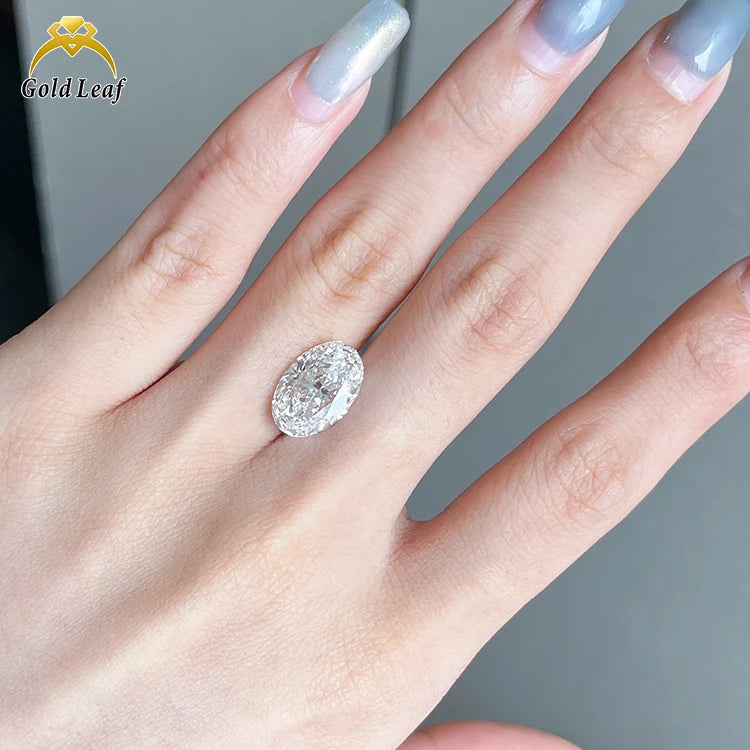 Goldleaf IGI Certified 2-10CT Lab Diamond Oval Cut E Color VVS VS  Loose Diamond HPHT CVD Lab Grown Diamond for Jewelry Making