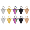 18K Gold Vacuum Plated Stainless Steel Cone Pendant DIY Necklace Jewelry Making Fashion Jewelry Pendants Charms Unisex Wholesale