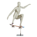 Gray Fitness Sport Muscular Female Gym Skateboard Mannequin for Clothes Display
