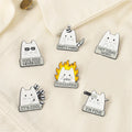 IT'S COOL Letter Enamel Pins White Knife Fire Custom Brooches Lapel Pin Bag Badge Metal Jewelry Gifts for Girl