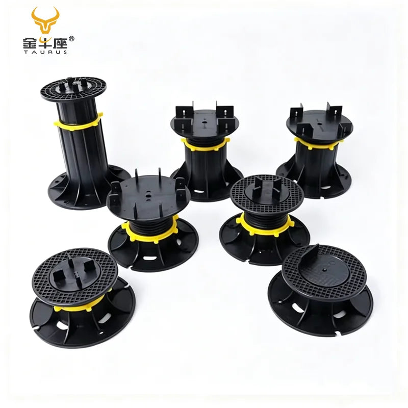 JNZ Adjustable Deck Bearer Supports Aluminium/WPC/PP Flooring Accessories for Adjustable Floor Joist Decking Support Pedestals