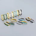 2023 New S925 Sterling Silver 18K Gold Plated Zircon Huggie Earrings