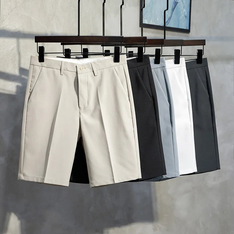 Factory Men Suits Shorts Polyester Casual Walking Golf Work Khaki Shorts