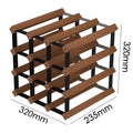 16 Bottle Organizer Display Rack Wine Rack Wood for Living Room Display Home Bar